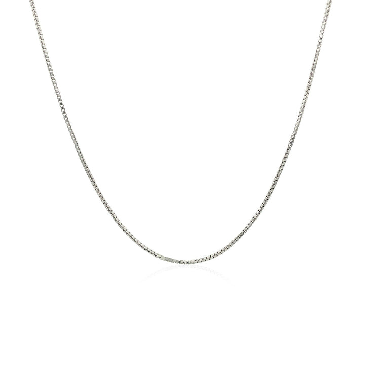 Cadena de eslabones de plata de ley bañada en rodio (0,70 mm)