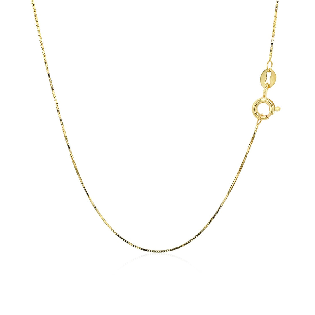 Cadena clásica de oro amarillo de 10 k (0,45 mm)