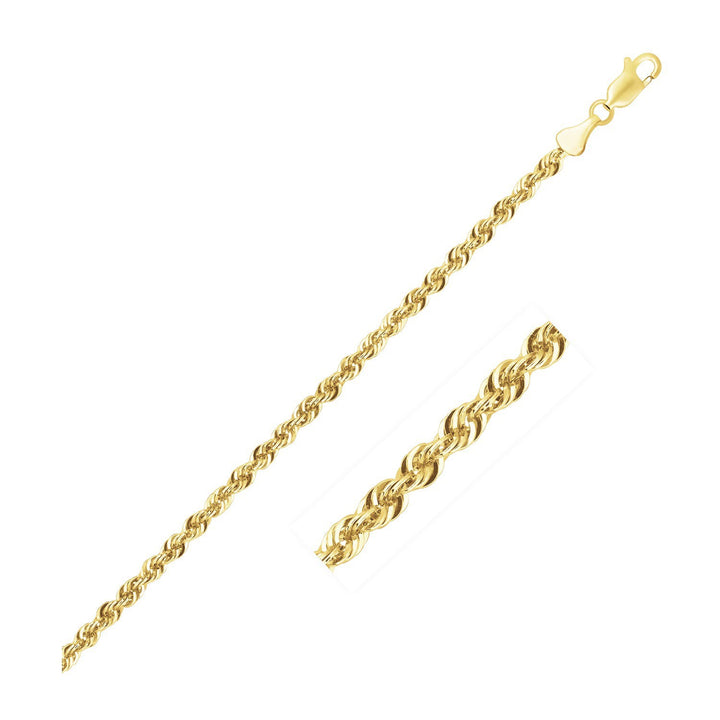 Cadena de eslabones Lite de oro amarillo de 10 quilates (2,50 mm)