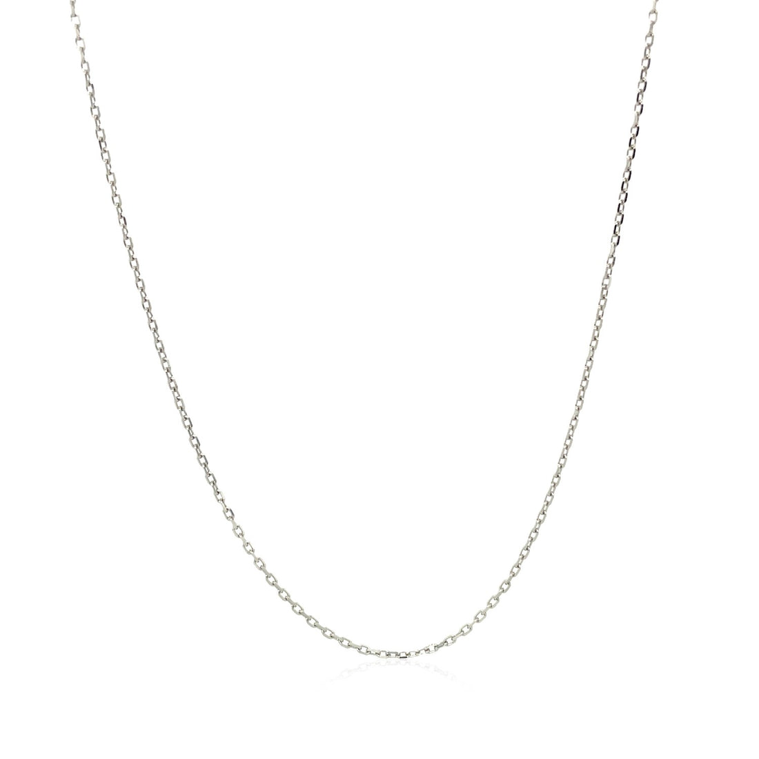 Cadena de cable de plata de ley rodiada (0,80 mm)
