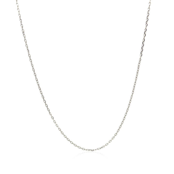 Cadena de cable de plata de ley rodiada (0,80 mm)