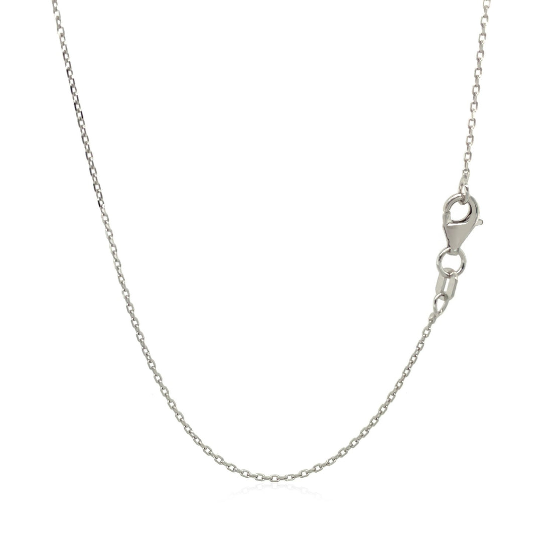 Cadena de cable de plata de ley rodiada (0,80 mm)
