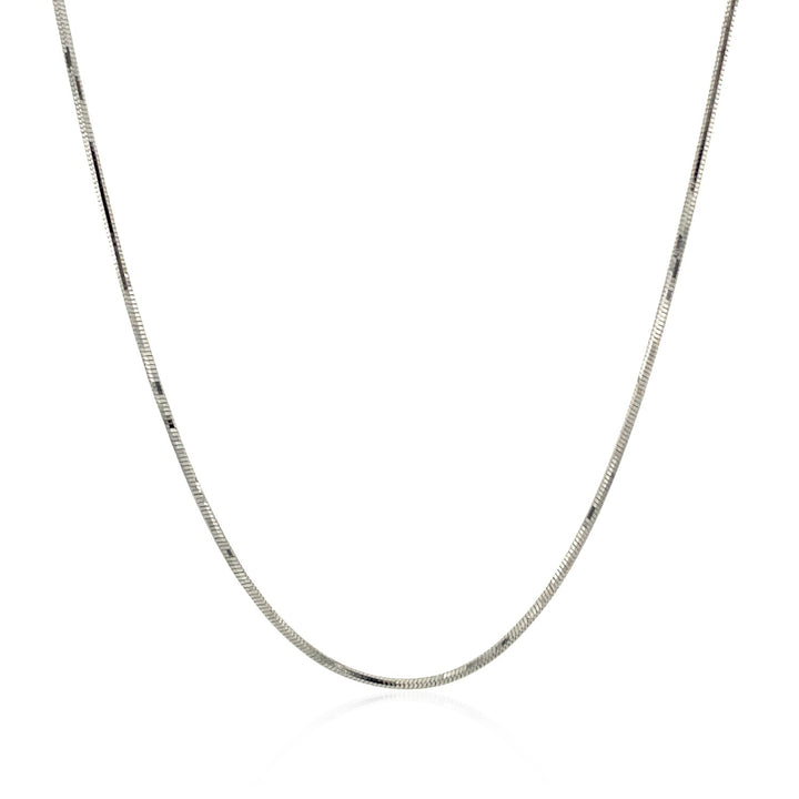 Cadena de serpiente ajustable de oro blanco de 14 k (0,80 mm)