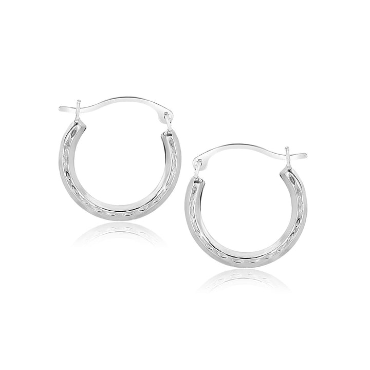 Aros de oro blanco de 10 quilates