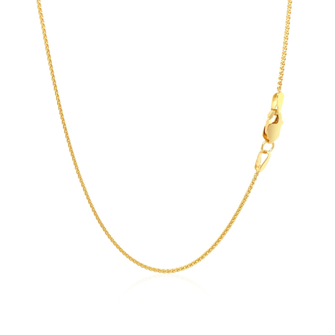 Cadena de espigas de trigo de oro amarillo de 10 k de 1,0 mm (1,00 mm)