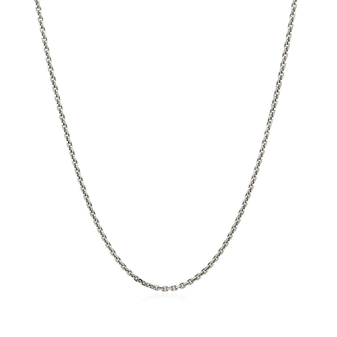 Cadena de cable de plata de ley rodiada (1,40 mm)
