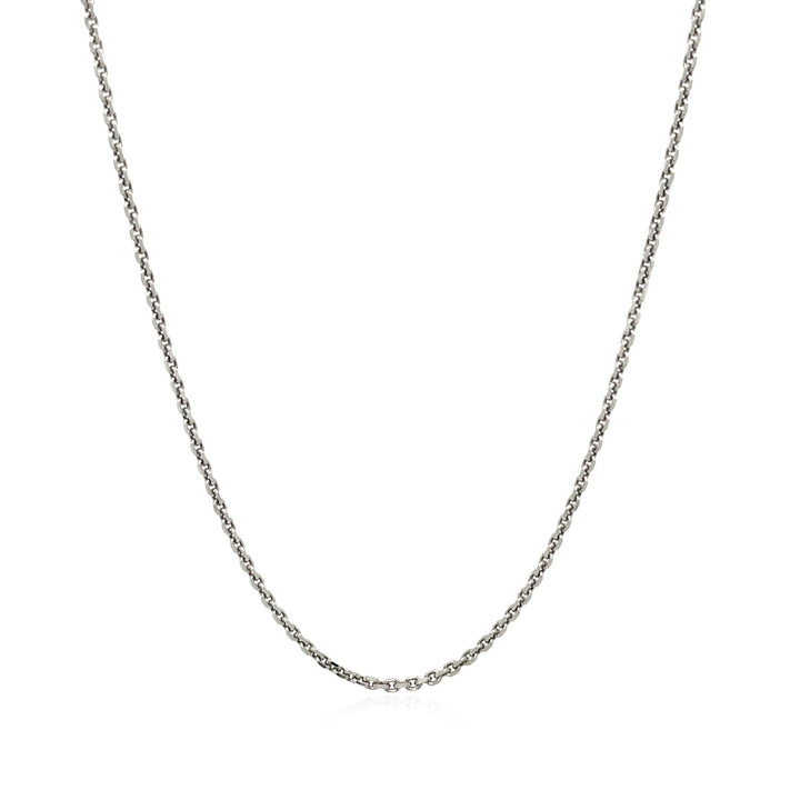 Cadena de cable de plata de ley rodiada (1,40 mm)