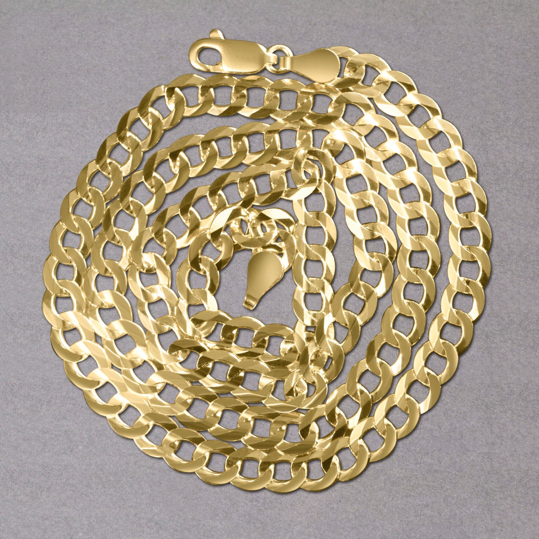 Cadena de eslabones de oro amarillo de 10 k (5,70 mm)