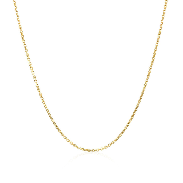 Cadena tipo cable de oro amarillo de 10 k (1,10 mm)