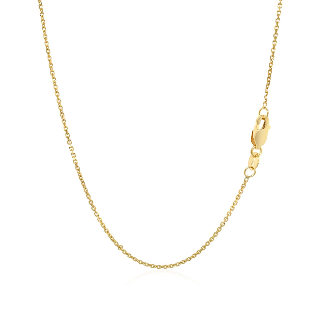 Cadena tipo cable de oro amarillo de 10 k (1,10 mm)