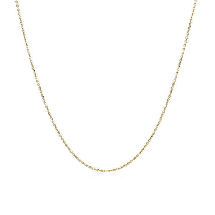 Cadena de eslabones tipo cable de oro amarillo de 10 k (0,50 mm)