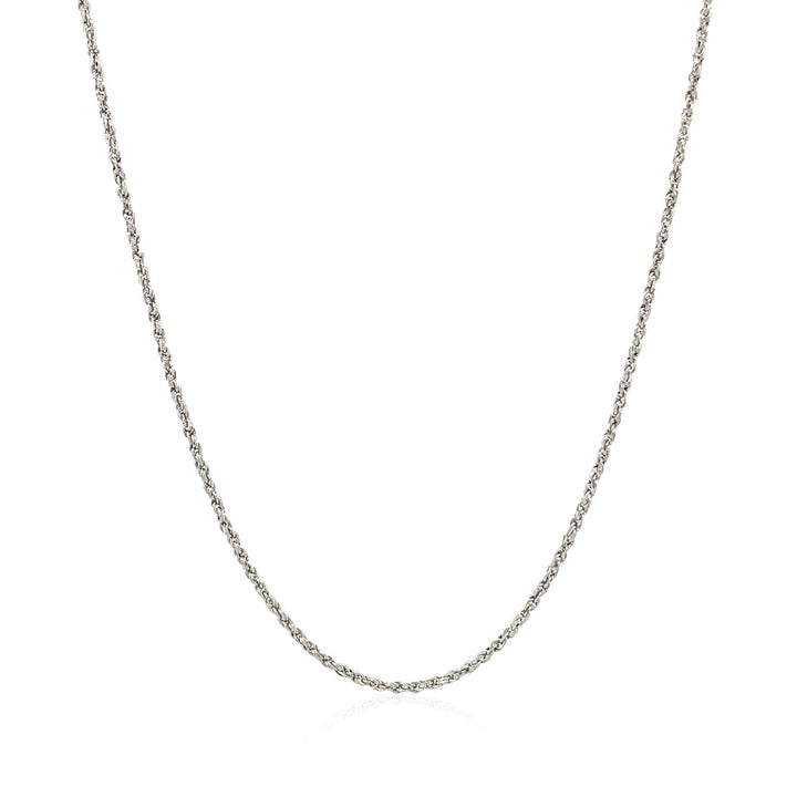 Cadena de eslabones ajustable de oro blanco de 14 k (0,95 mm)