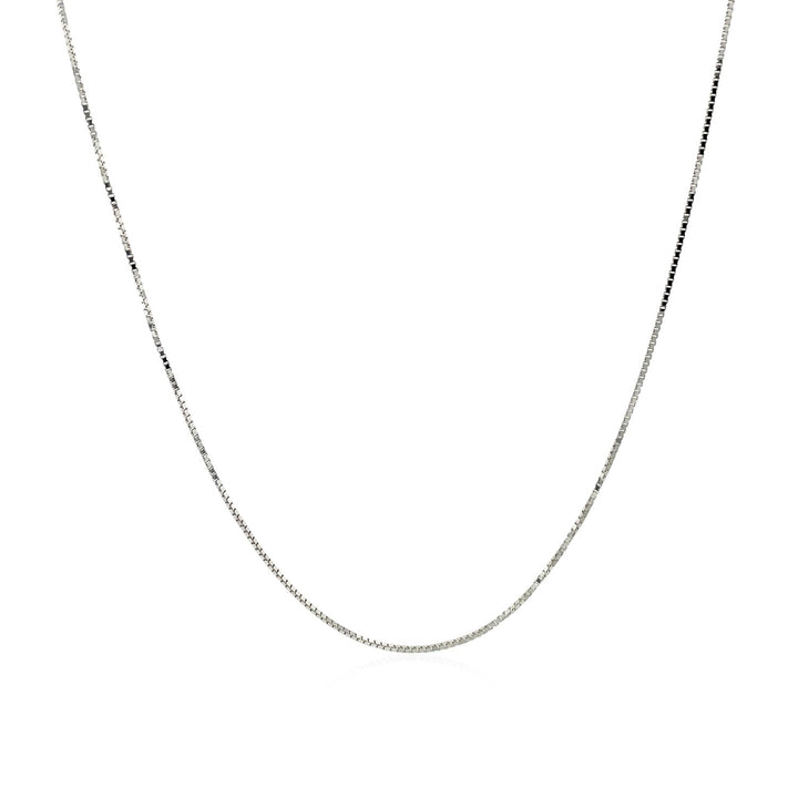 Cadena de eslabones ajustable de oro blanco de 14 k (0,60 mm)