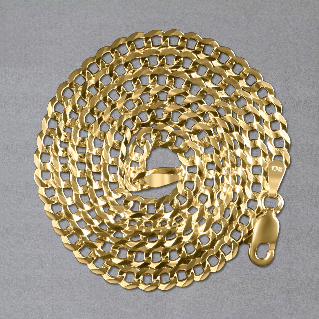 Cadena de eslabones de oro amarillo de 10 k (3,60 mm)