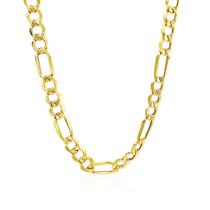 Cadena Figaro Lite de oro amarillo de 10 k (6,60 mm)