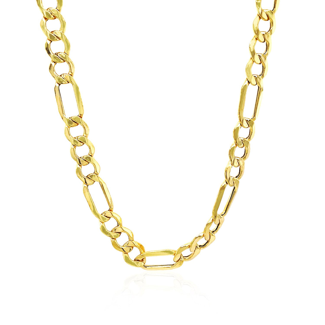 Cadena Figaro Lite de oro amarillo de 10 k (6,60 mm)