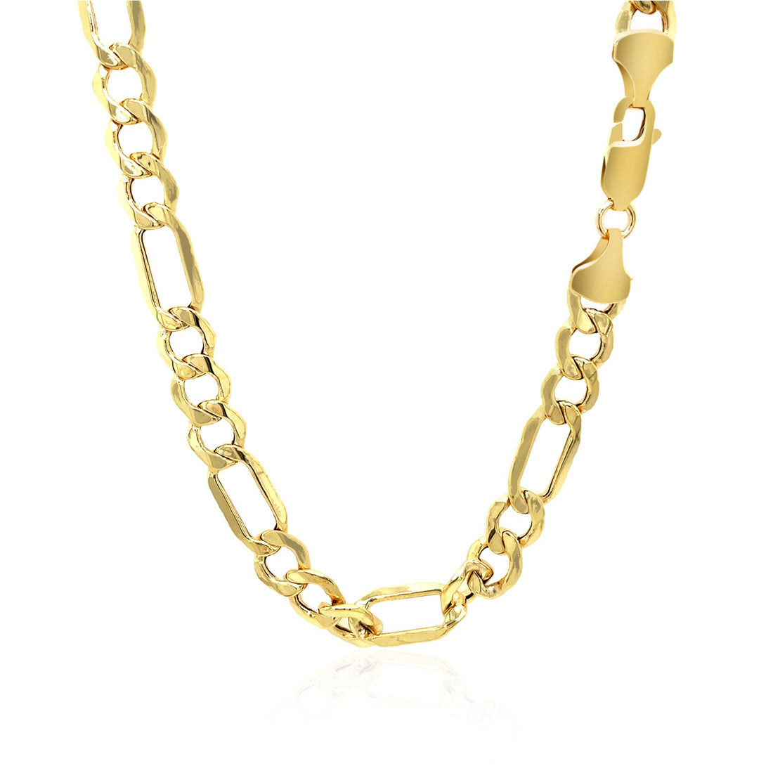 Cadena Figaro Lite de oro amarillo de 10 k (6,60 mm)