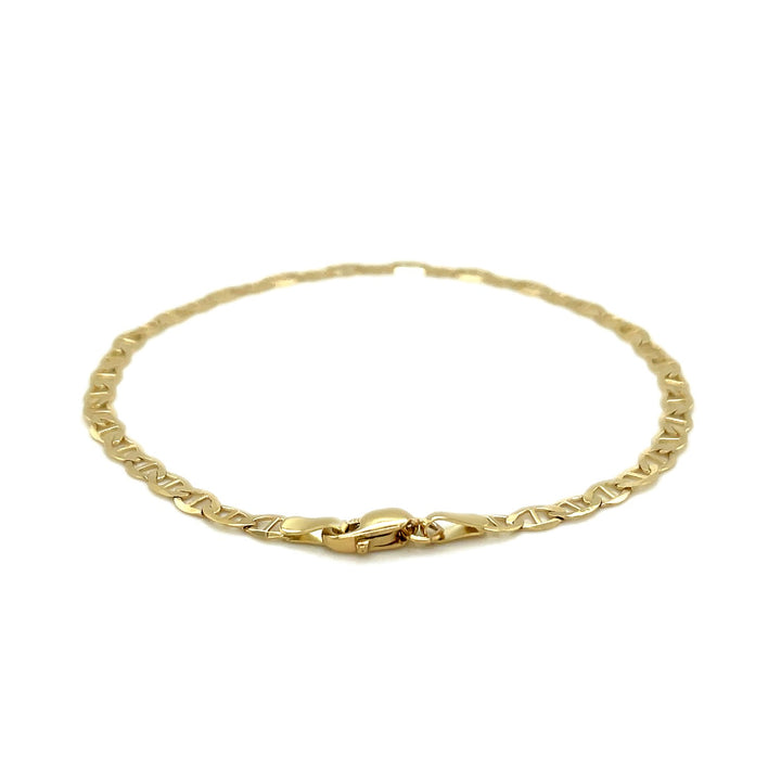 Pulsera de eslabones marineros de oro amarillo de 10 k (3,20 mm)