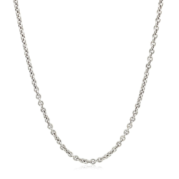 14k White Gold Forsantina Lite Cable Link Chain (2.30 mm)