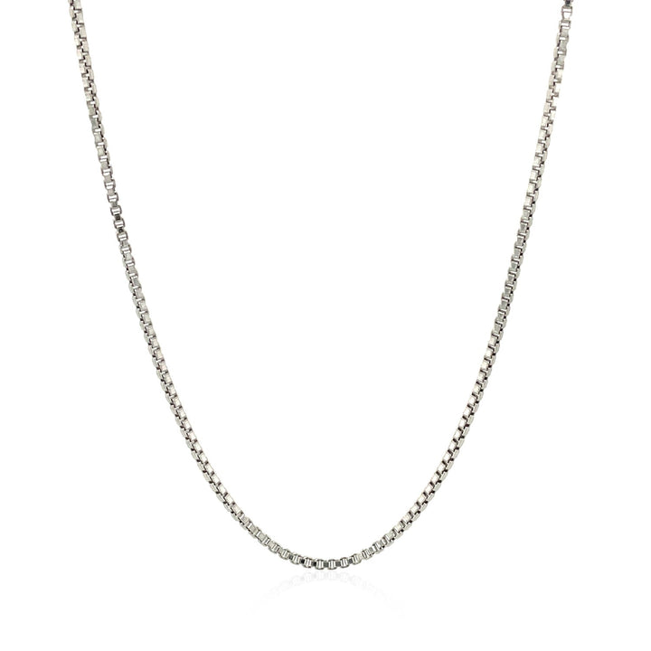 Cadena de caja de plata de ley rodiada (1,30 mm)