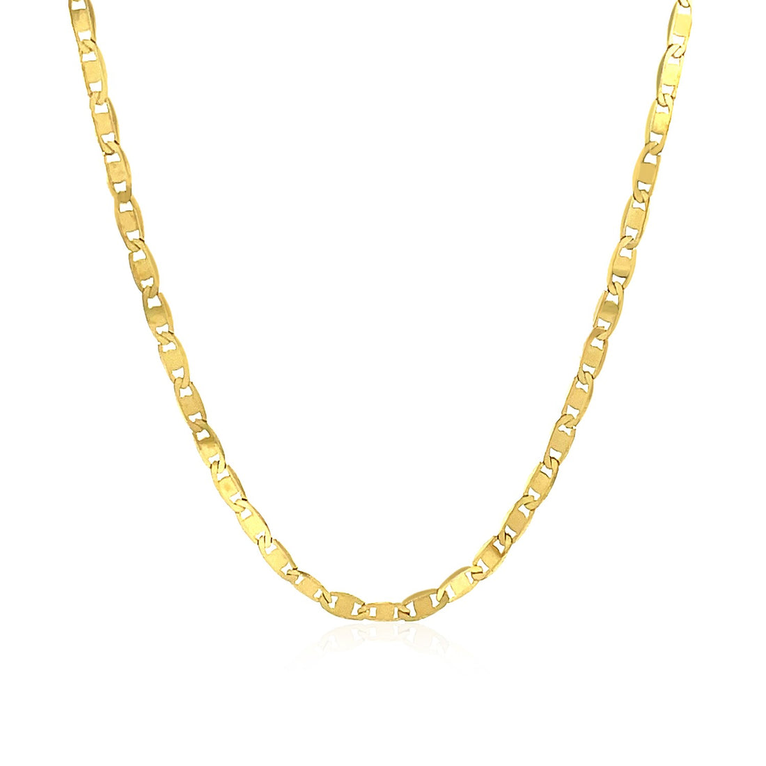 Cadena de eslabones estilo marinero de oro amarillo de 10 k (2,30 mm)
