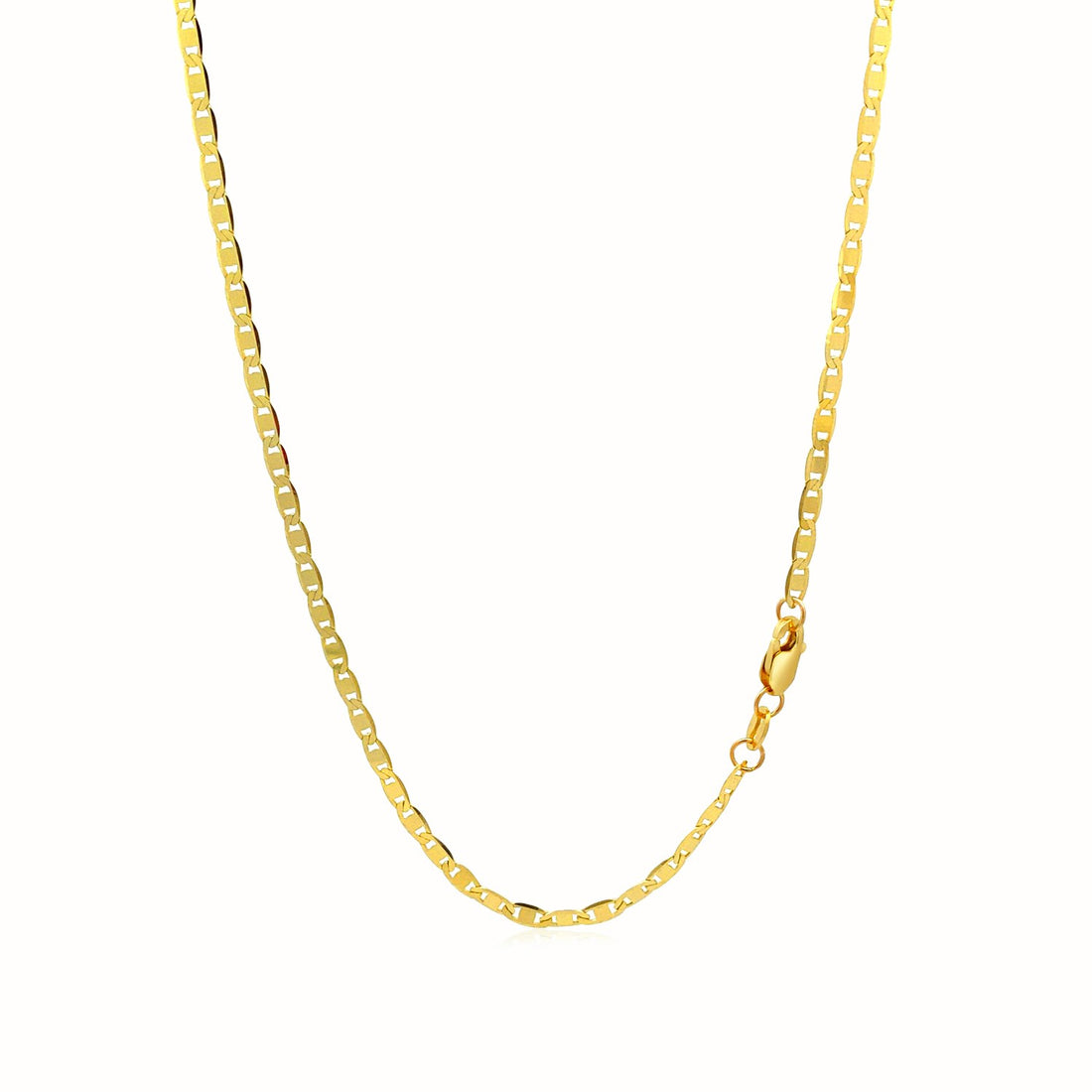 Cadena de eslabones estilo marinero de oro amarillo de 10 k (2,30 mm)