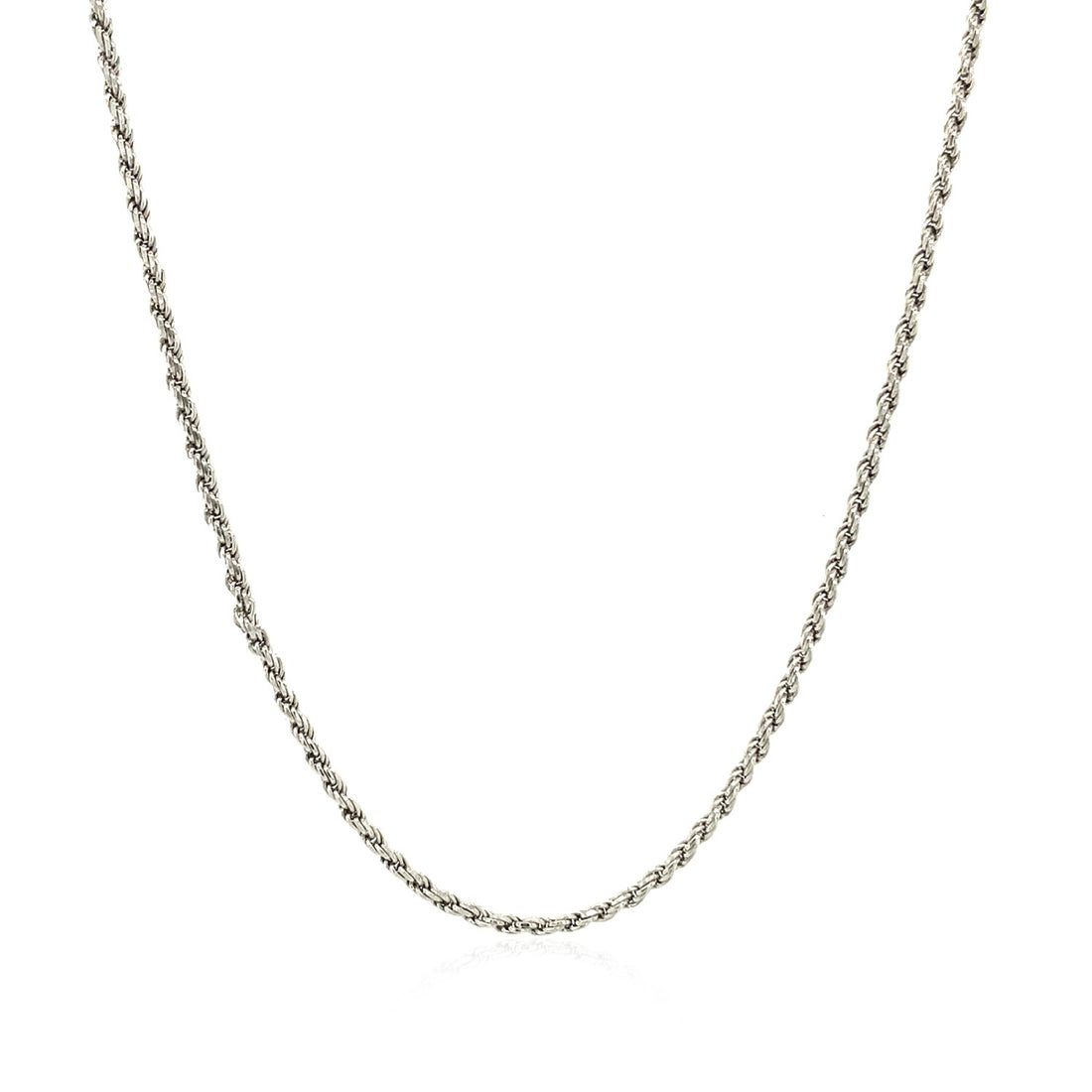 Cadena estilo cuerda con corte de diamante en plata de ley (1,40 mm)