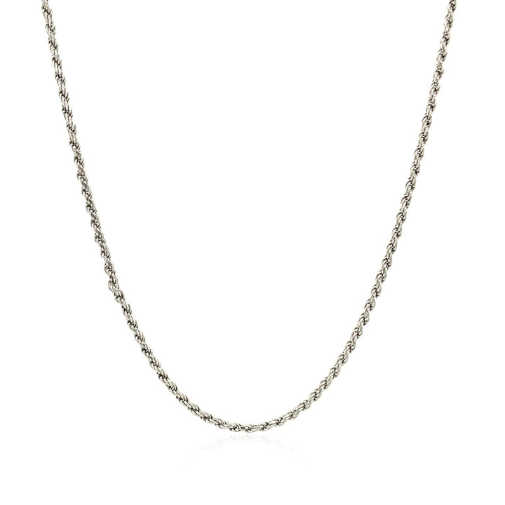 Cadena estilo cuerda con corte de diamante en plata de ley (1,40 mm)