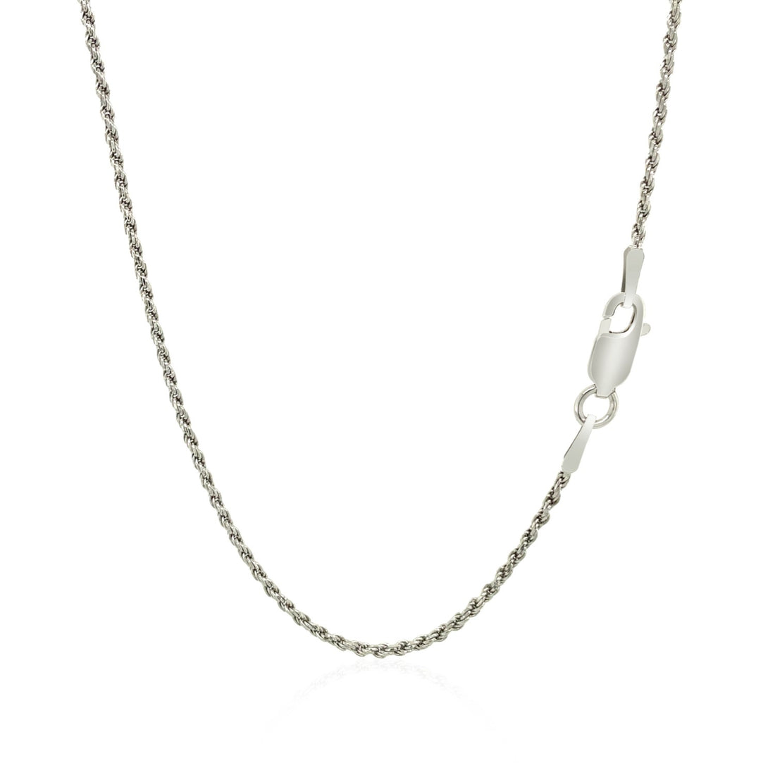 Cadena estilo cuerda con corte de diamante en plata de ley (1,40 mm)