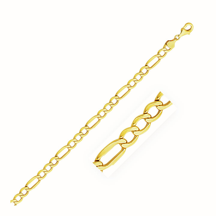 Cadena Figaro Lite de oro amarillo de 10 k (5,60 mm)