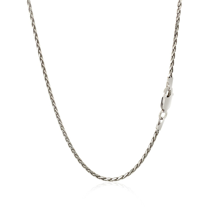 Cadena de espigas de trigo bañada en rodio en plata de ley (1,50 mm)