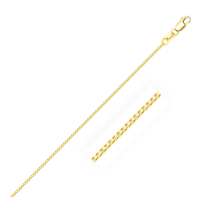 Cadena clásica de oro amarillo de 10 k (0,78 mm)