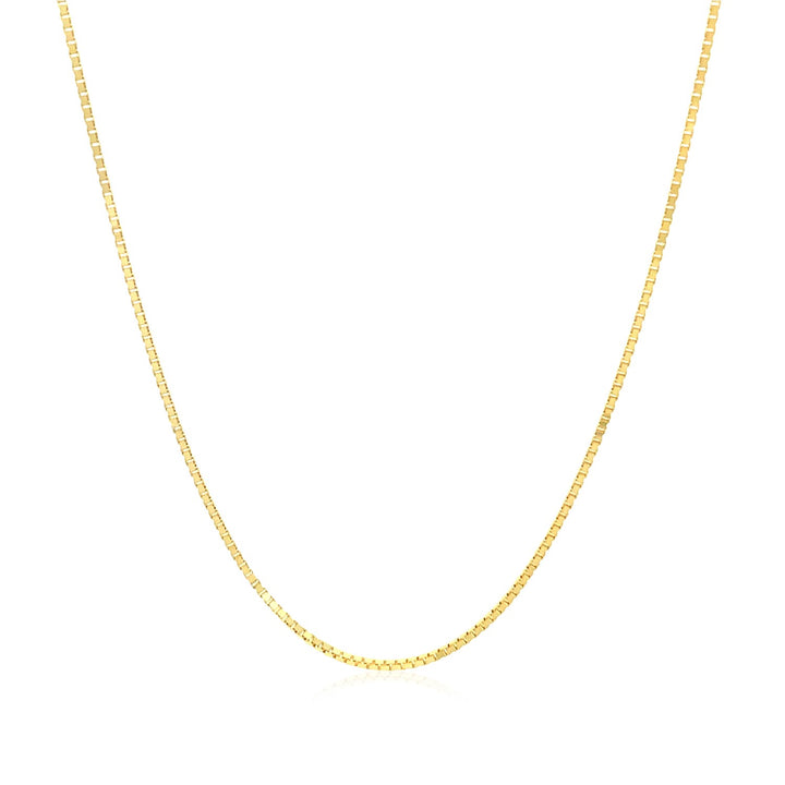 Cadena clásica de oro amarillo de 10 k (0,78 mm)
