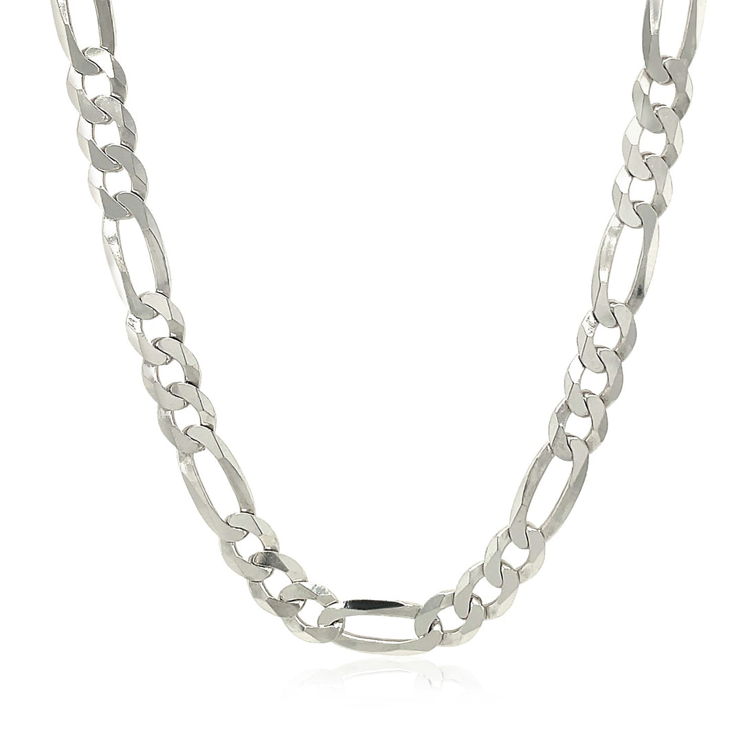 Cadena estilo fígaro de plata de ley bañada en rodio (5,40 mm)
