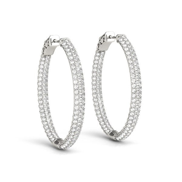 White Gold Hoop Earrings | Cavero Jewelerz