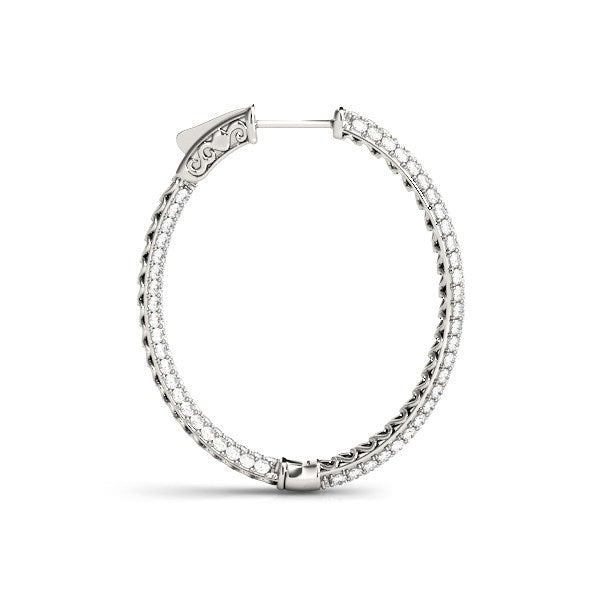 White Gold Hoop Earrings | Cavero Jewelerz