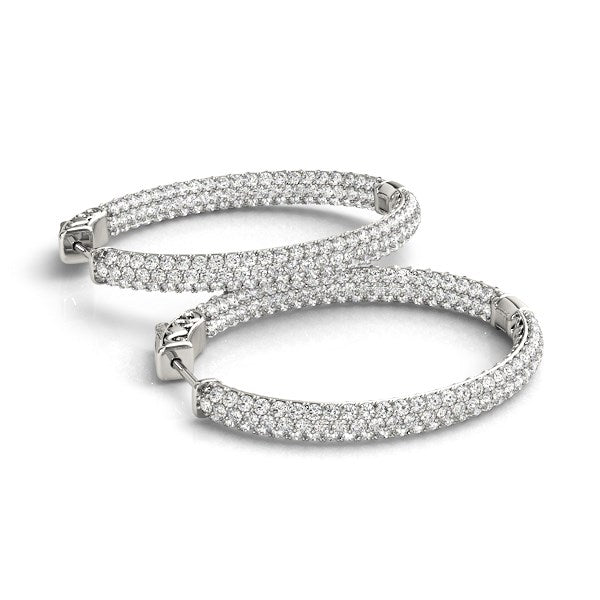White Gold Hoop Earrings | Cavero Jewelerz