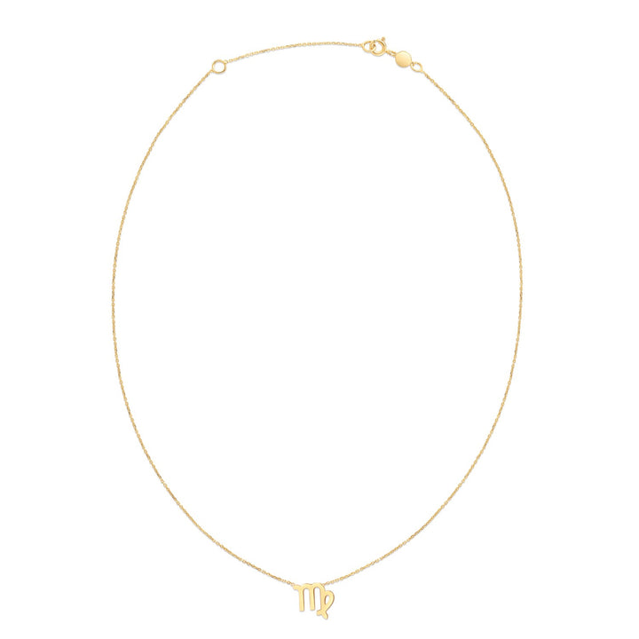 14K Yellow Gold Virgo Necklace