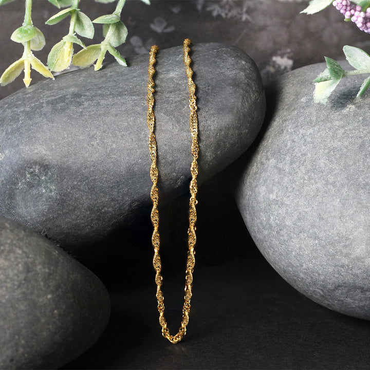 Cadena Singapur de oro amarillo de 10 k (1,80 mm)