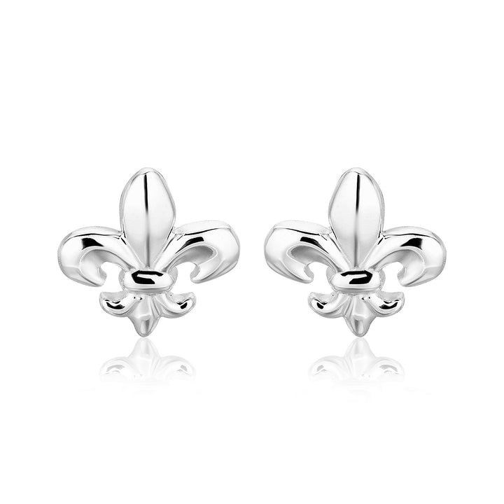 Sterling Silver Fluer De Lis Earrings