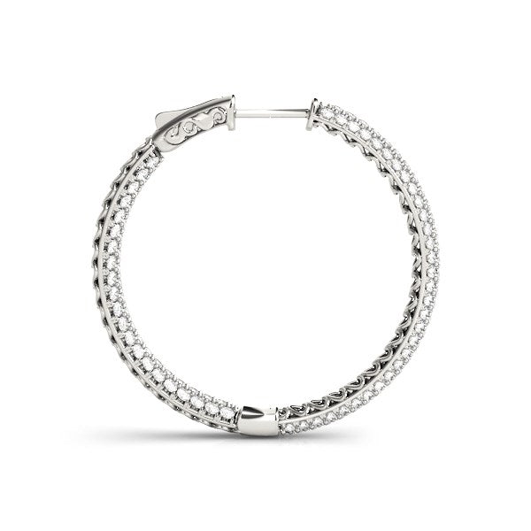 White Gold Hoop Earrings | Cavero Jewelerz