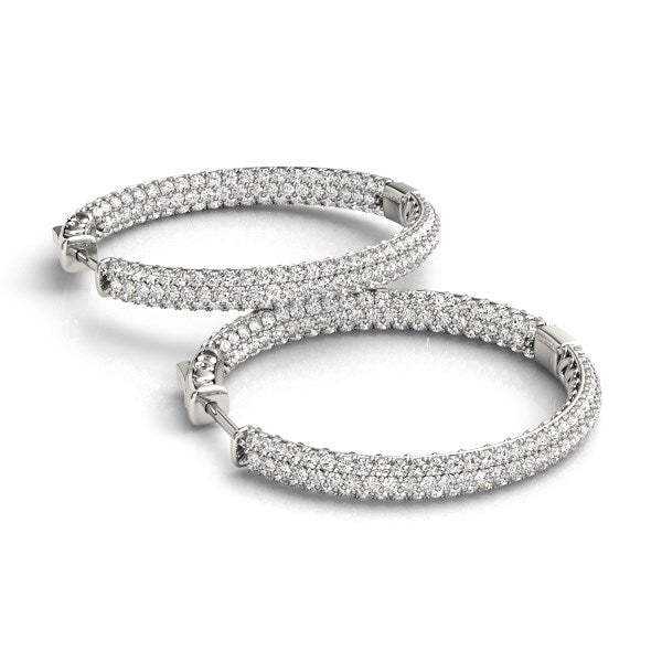 White Gold Hoop Earrings | Cavero Jewelerz
