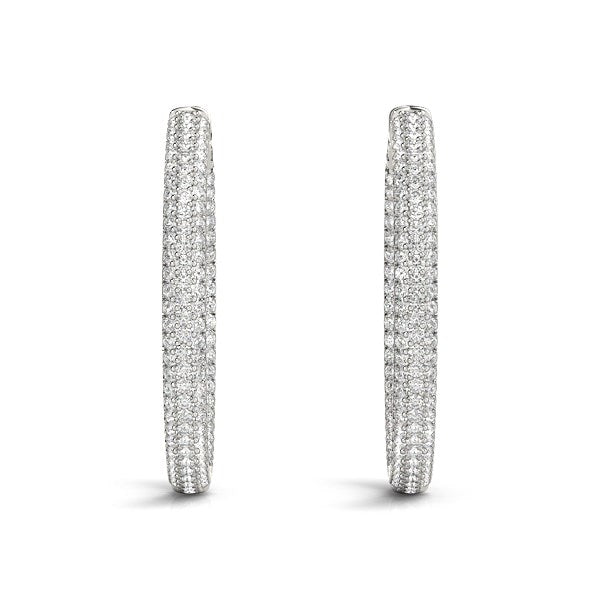 White Gold Hoop Earrings | Cavero Jewelerz