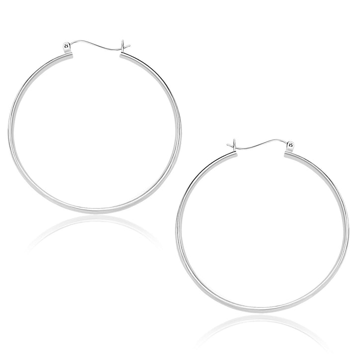 Aros pulidos de oro blanco de 10 k (1,5 x 40 mm)