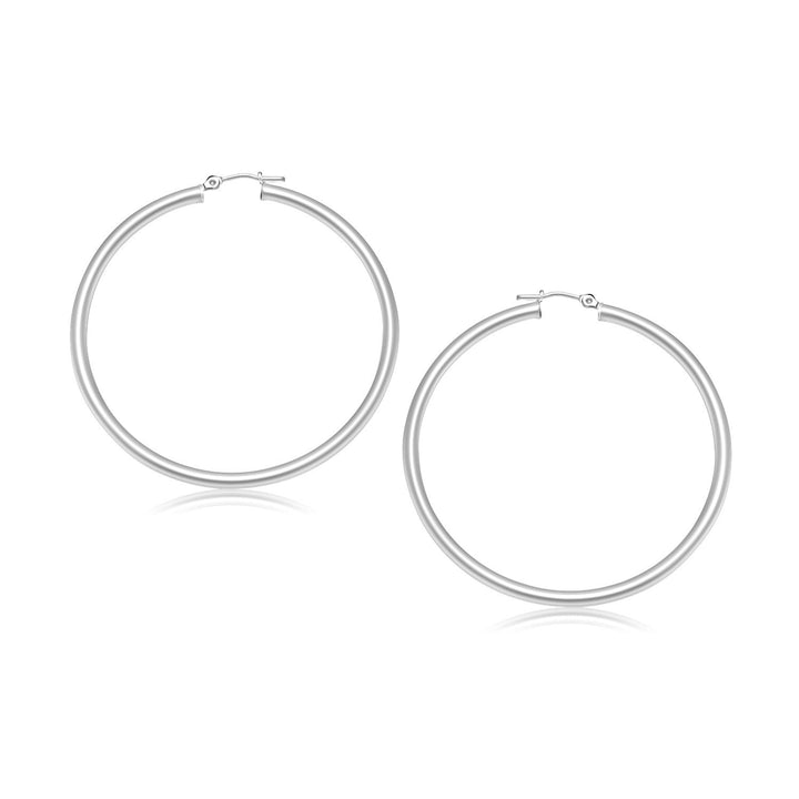 Aros pulidos de oro blanco de 10 k (3 x 30 mm)