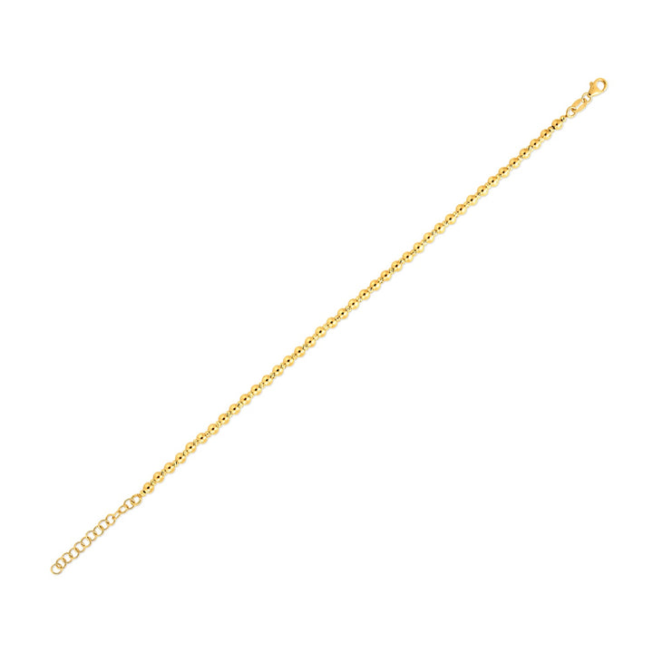 Duo Bead Bracelet in 14K Yellow Gold (3.00mm)