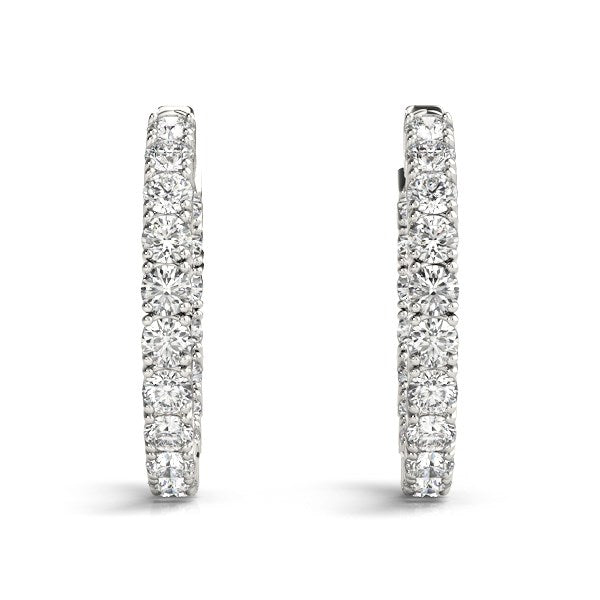 White Gold Hoop Earrings | Cavero Jewelerz