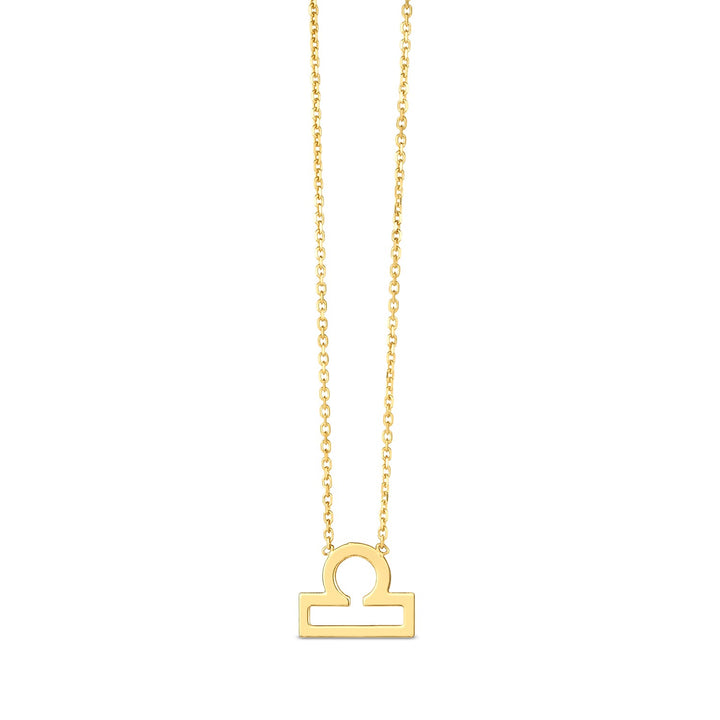 14K Yellow Gold Libra Necklace