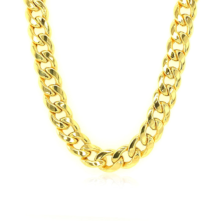 Cadena cubana ligera de Miami en oro amarillo de 10 k (7,00 mm)