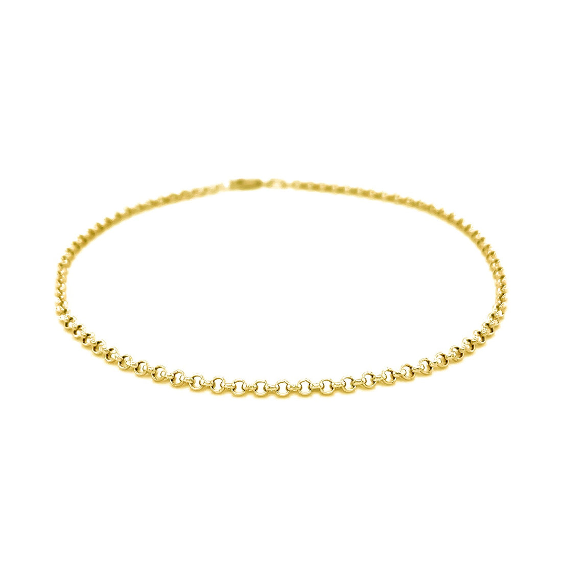 Tobillera Rolo de oro amarillo de 10 k y 2,3 mm